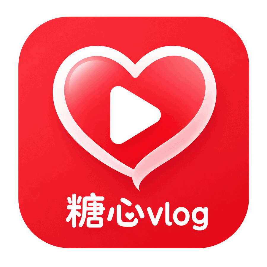 糖心vlog：品牌播放图标